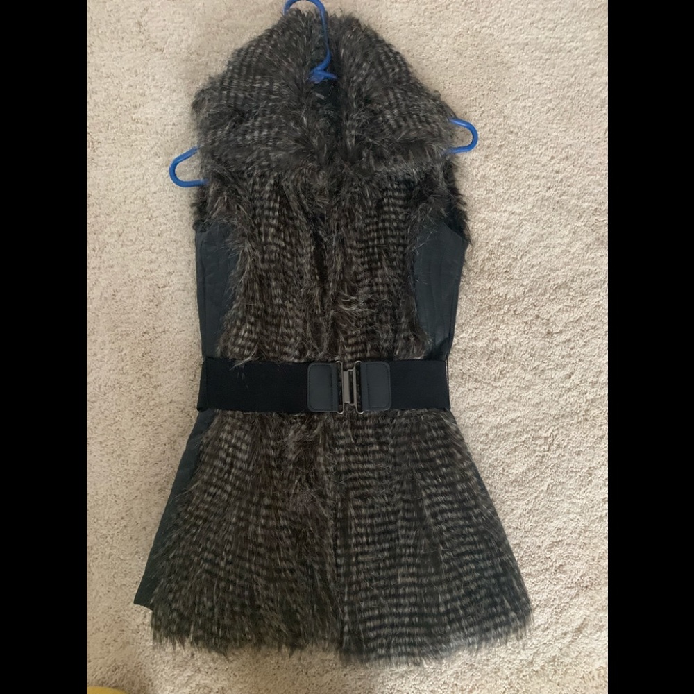 Faux fur vest by black rivet